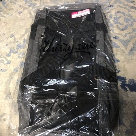 Charcoal Crosshatch Large Utility Tote - Picture 10 of 11